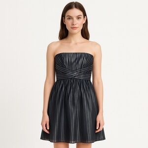 White House Black Market Strapless Black Dress